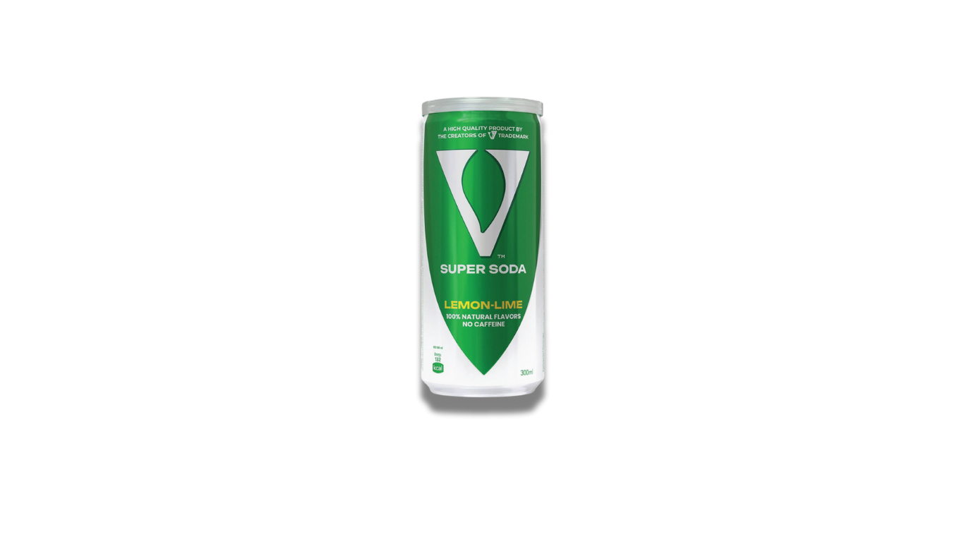 V Super Soda Lemon Lime Can, 300ml