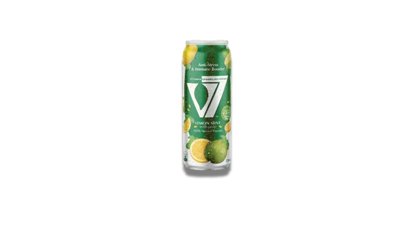 V7 Vitamin Lemon Mint Sparkling Drink, 300ml