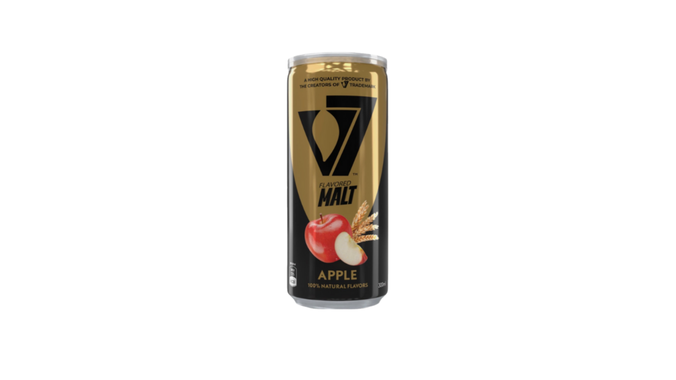 V7 100% NATURAL FLAVORS APPLE VITAMIN SPARKLING DRINK, 300ml